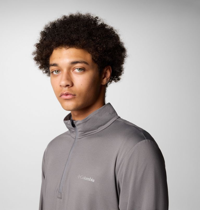 herre three pitch kort lynlås t-shirt