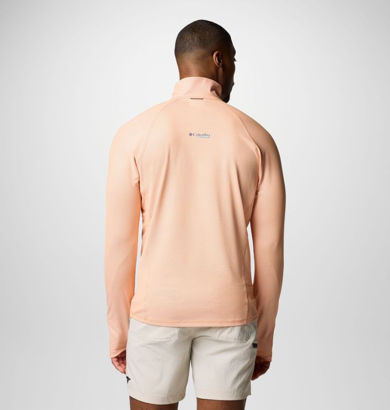 herre summit valley langærmet t-shirt med halv lynlås