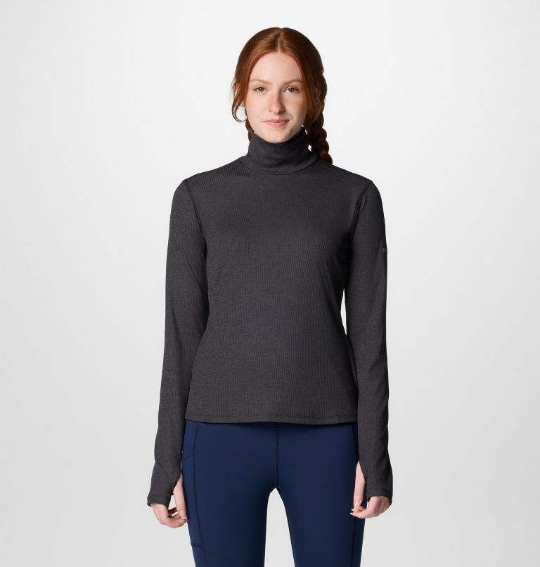 dame boundless days strik højhalset t-shirt med lange ærmer