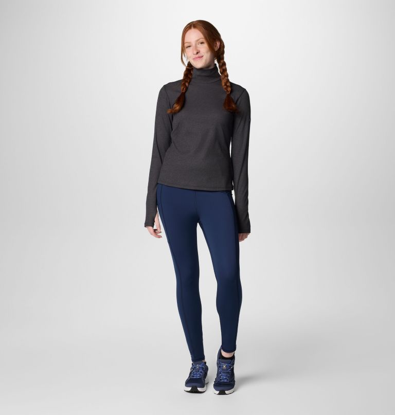 dame boundless days strik højhalset t-shirt med lange ærmer