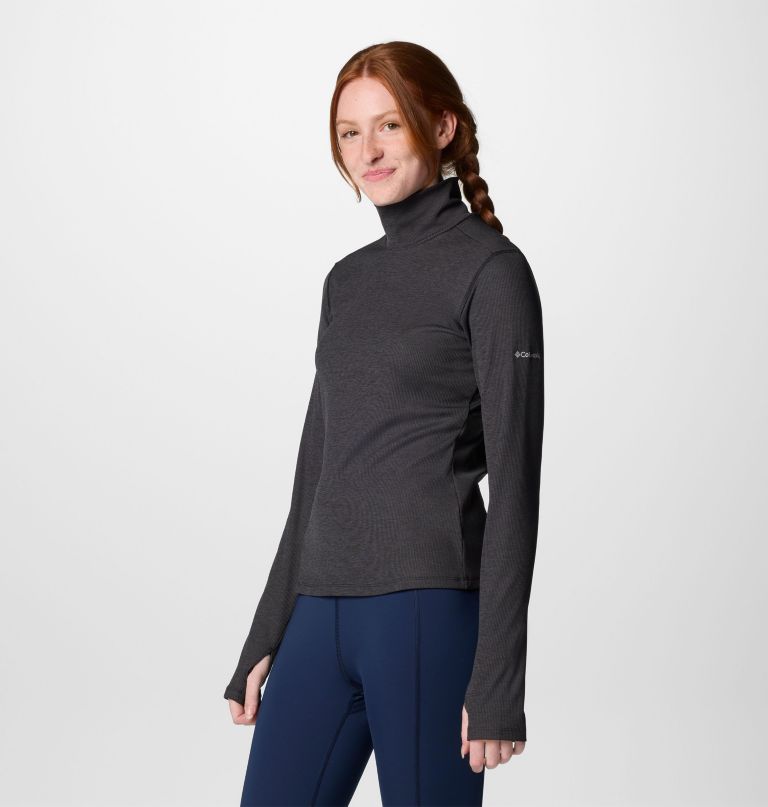 dame boundless days strik højhalset t-shirt med lange ærmer