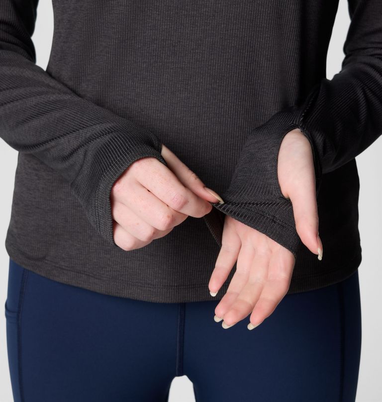 dame boundless days strik højhalset t-shirt med lange ærmer