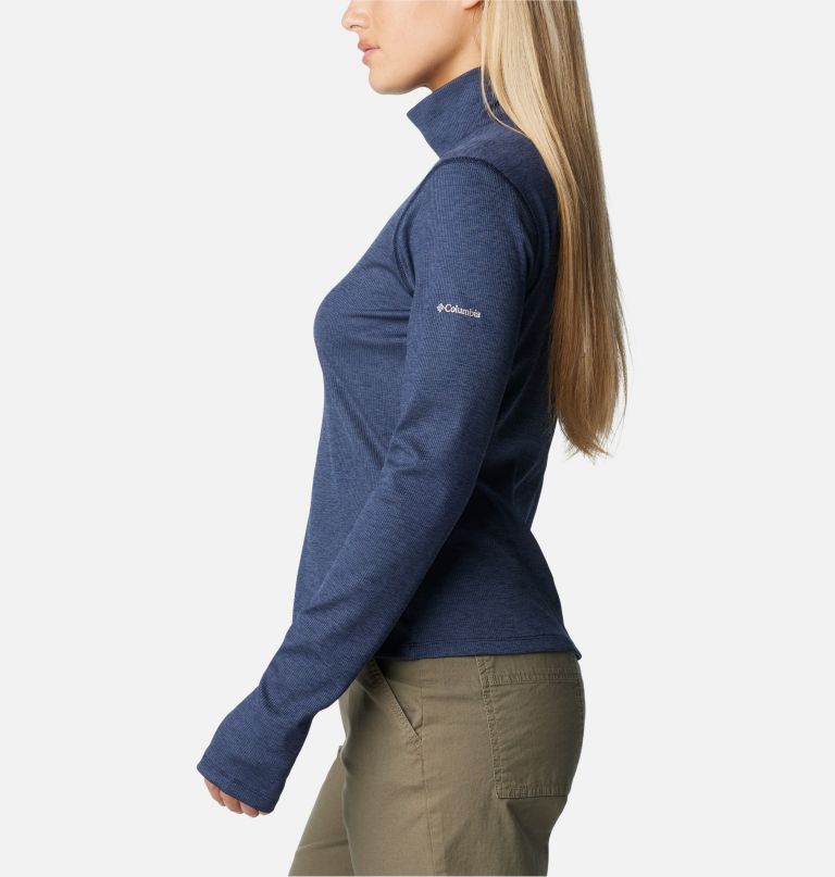 dame boundless days strik højhalset t-shirt med lange ærmer