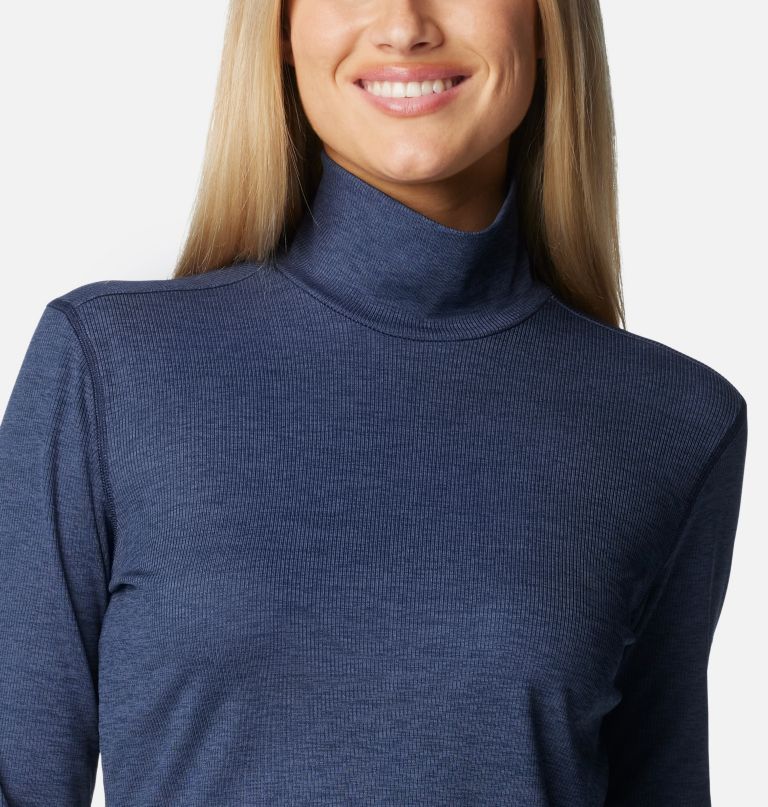 dame boundless days strik højhalset t-shirt med lange ærmer