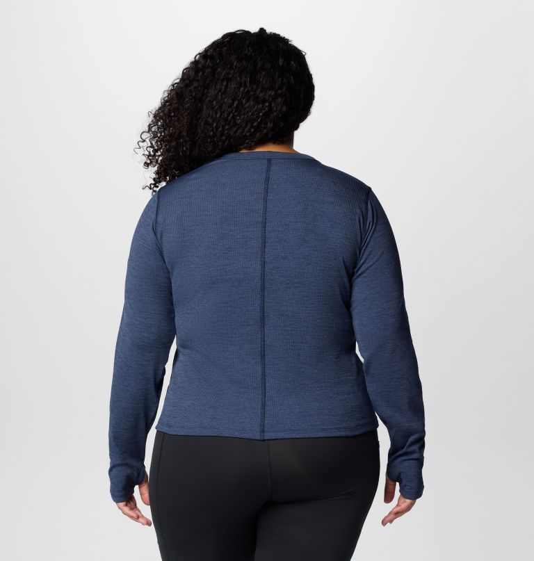 dame boundless days strik crew langærmet - plus size
