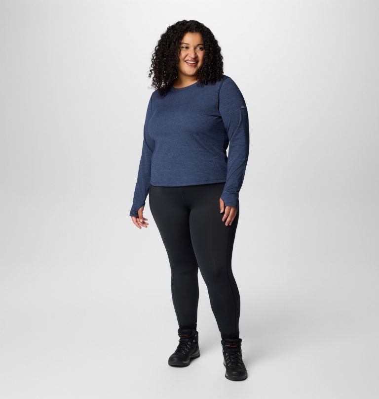 dame boundless days strik crew langærmet - plus size