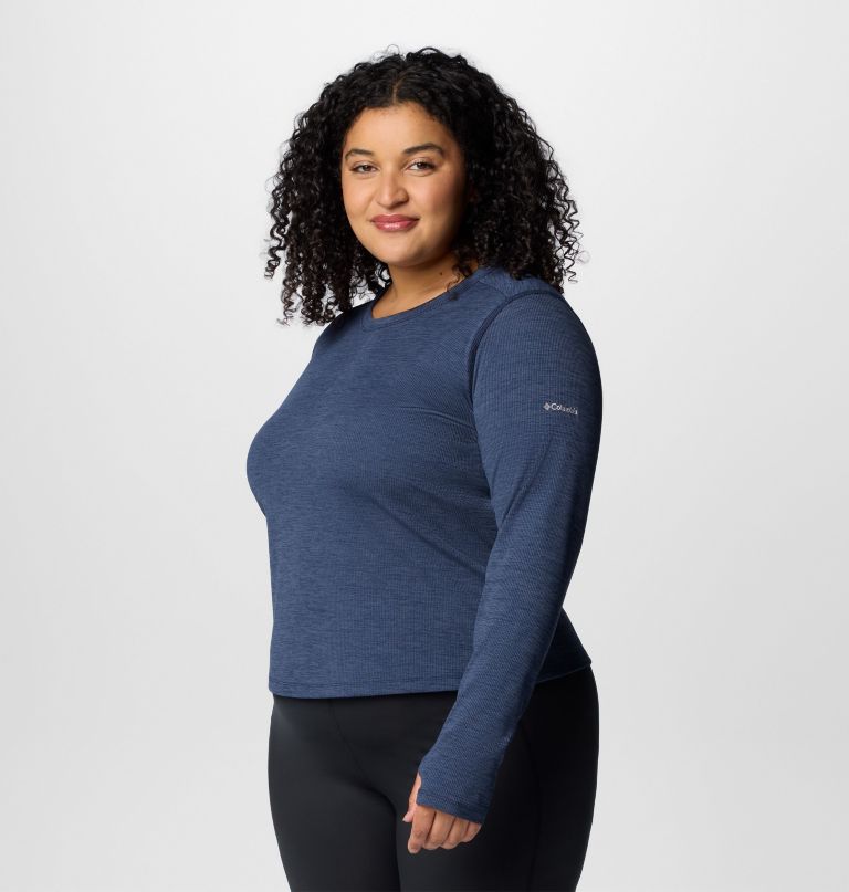 dame boundless days strik crew langærmet - plus size