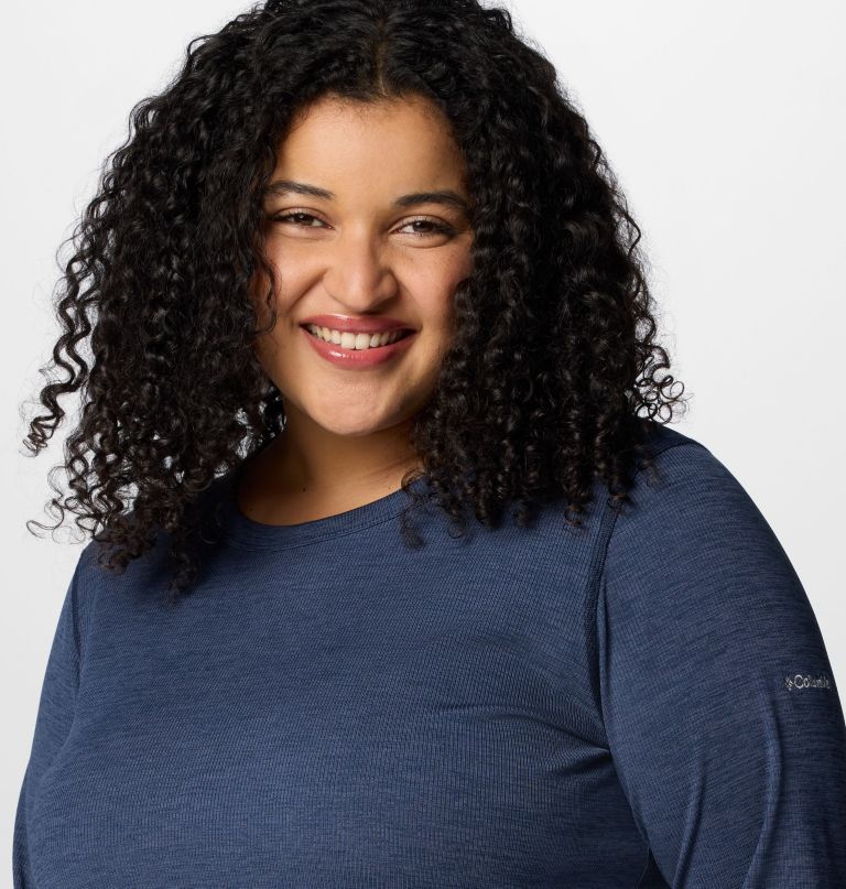 dame boundless days strik crew langærmet - plus size