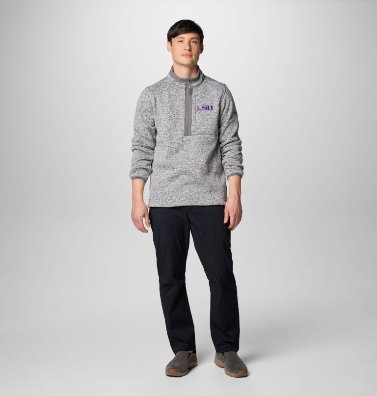 herre college sweater weather fleece halv lynlås pullover - lsu