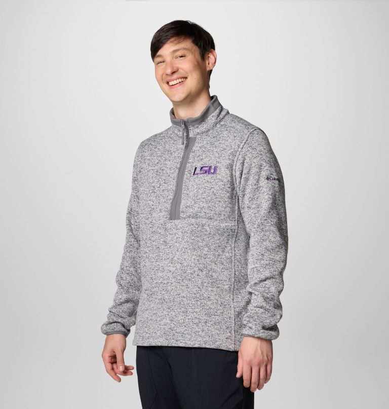 herre college sweater weather fleece halv lynlås pullover - lsu