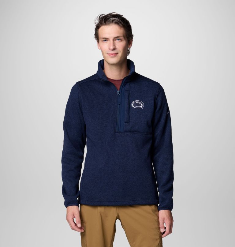 herre college sweater weather fleece halv lynlås pullover - penn state