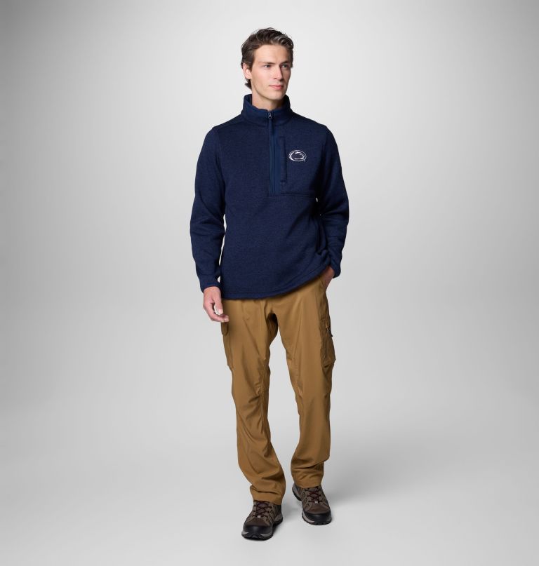 herre college sweater weather fleece halv lynlås pullover - penn state