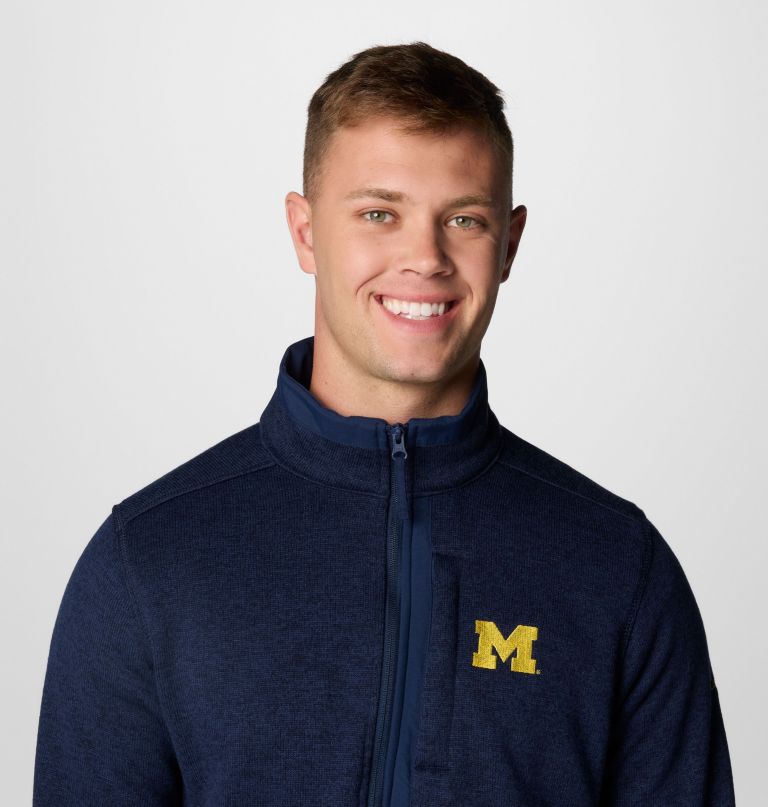herre college sweater weather fleece halv lynlås pullover - michigan