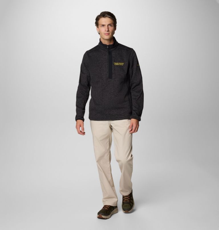 herre college sweater weather fleece halv lynlås pullover - oregon