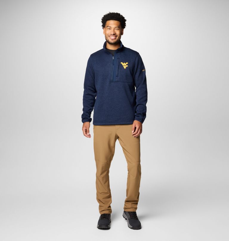 herre college sweater weather fleece halv lynlås pullover - west virginia