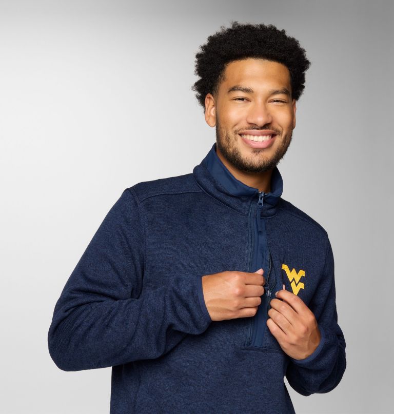 herre college sweater weather fleece halv lynlås pullover - west virginia