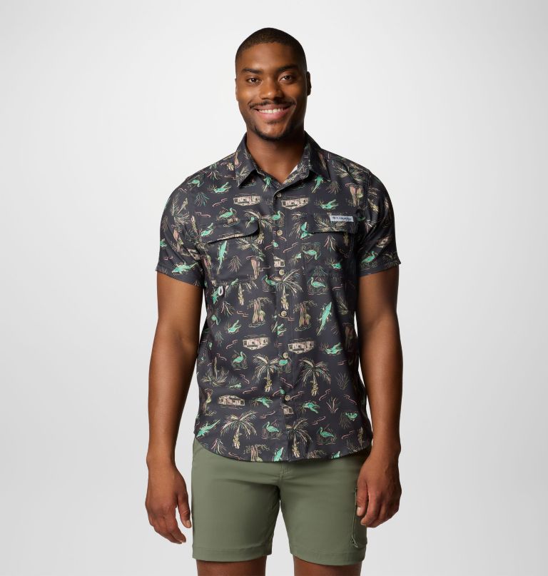 herre pfg uncharted printed kortærmet skjorte - tall