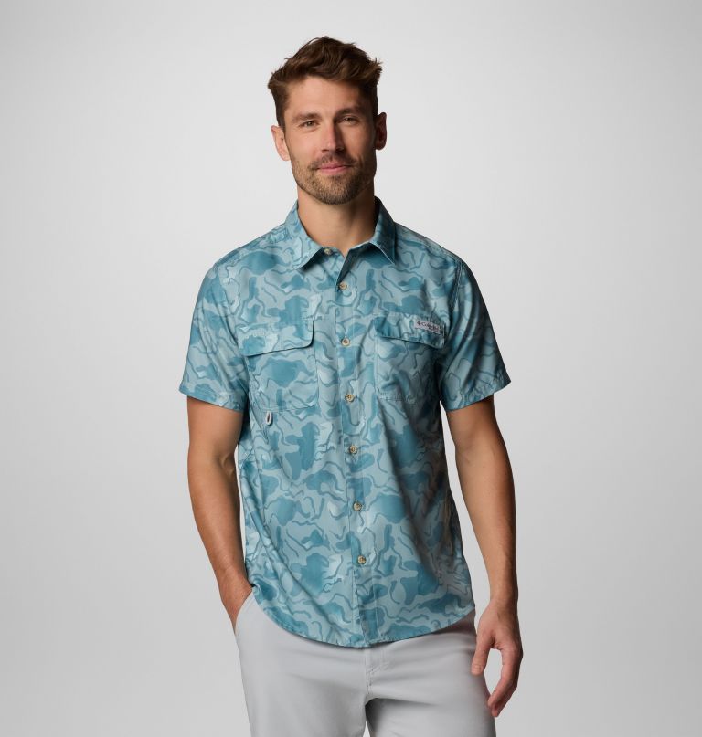 herre pfg uncharted printed kortærmet skjorte - tall