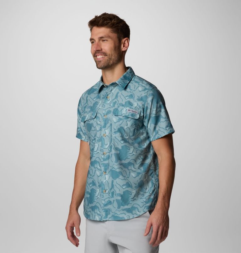 herre pfg uncharted printed kortærmet skjorte - tall
