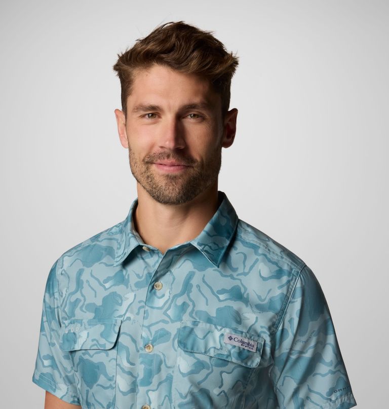 herre pfg uncharted printed kortærmet skjorte - tall