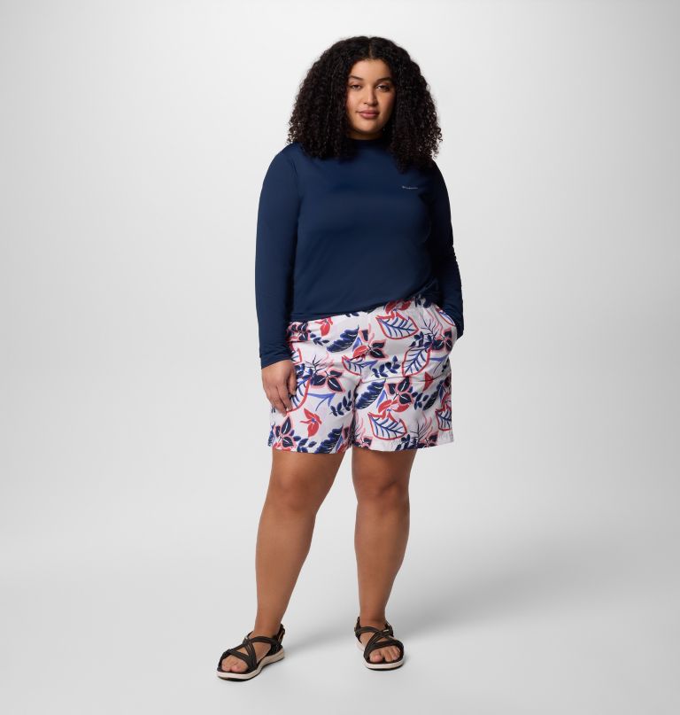 sandy river printed shorts iii til kvinder - plus size