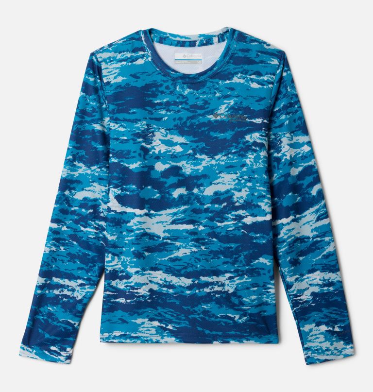 drenge pfg solar stream-skjorte med lange ærmer og print